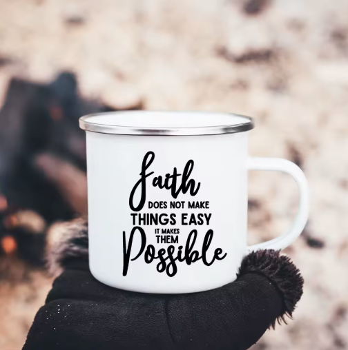 Inspirational Faith Coffee Mug, Front Side