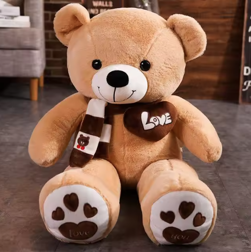 Valentine’s Day Teddy Bear, Beige