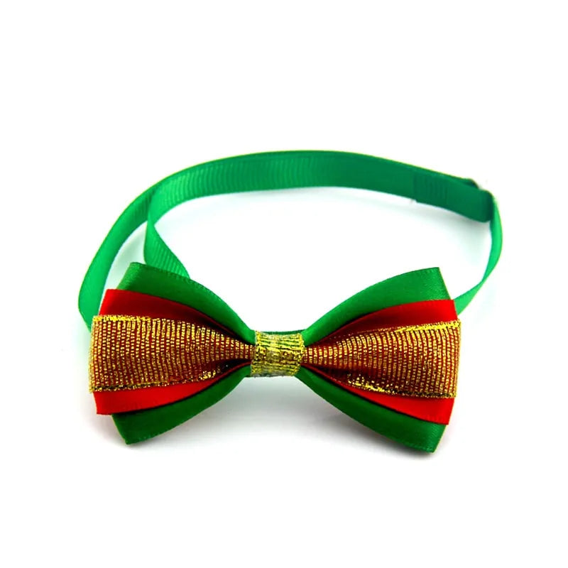 Holiday Pet Bow Collar - Festive and Stylish Accessory for Pets