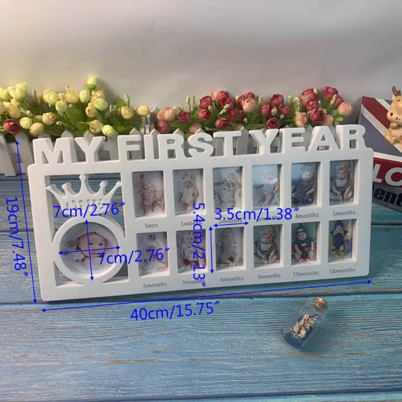 Unisex Baby First Year Picture Frame – Timeless Keepsake for Precious Memories