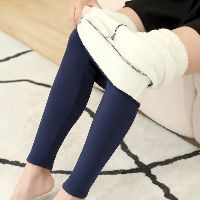 Fleece Lined Winter Thermal Leggings with Pockets - Stay Warm and Functional