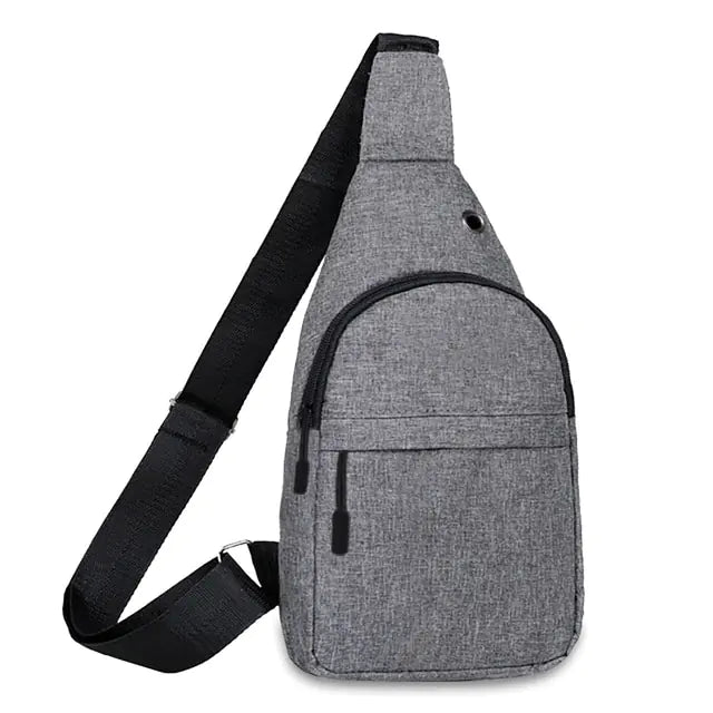 Crossbody Fanny Chest Bag, light grey
