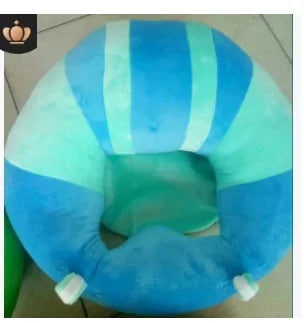 Plush Baby Support Seat, light green and blue stripes print