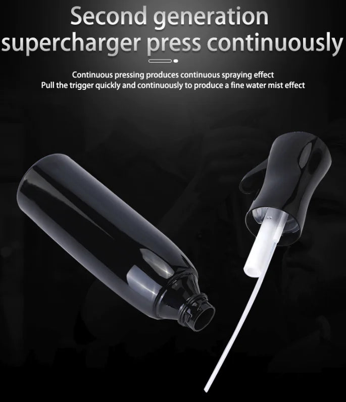 Continuous Mist Hair Spray Bottle Barber Water Sprayer Salon Plant Mister Tools for Styling and Misting