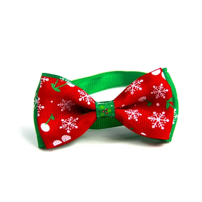 Holiday Pet Bow Collar - Festive and Stylish Accessory for Pets