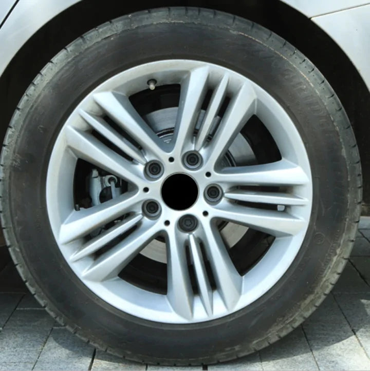 tire after Wheel Rim Scratch Repair was applied