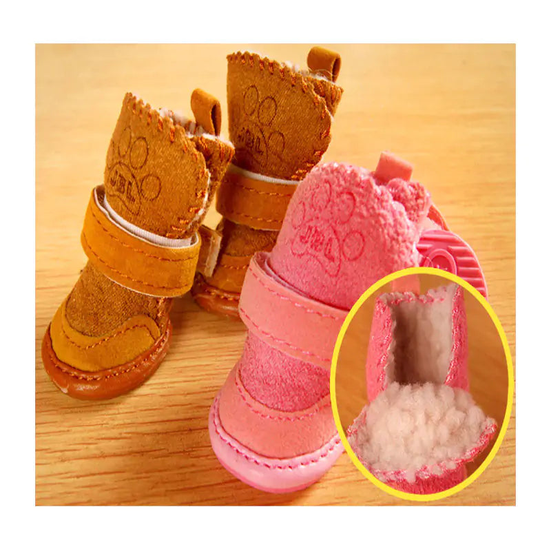 Pet Snow Boots – Cozy Cashmere Cotton Winter Boots for Dogs