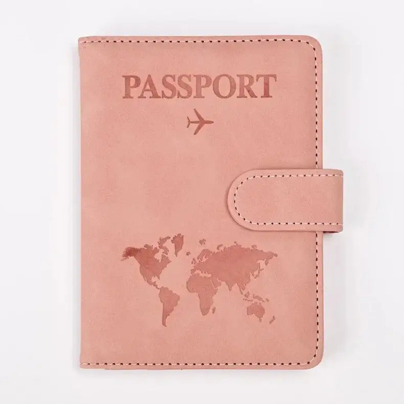 Leather Passport Holder, pink