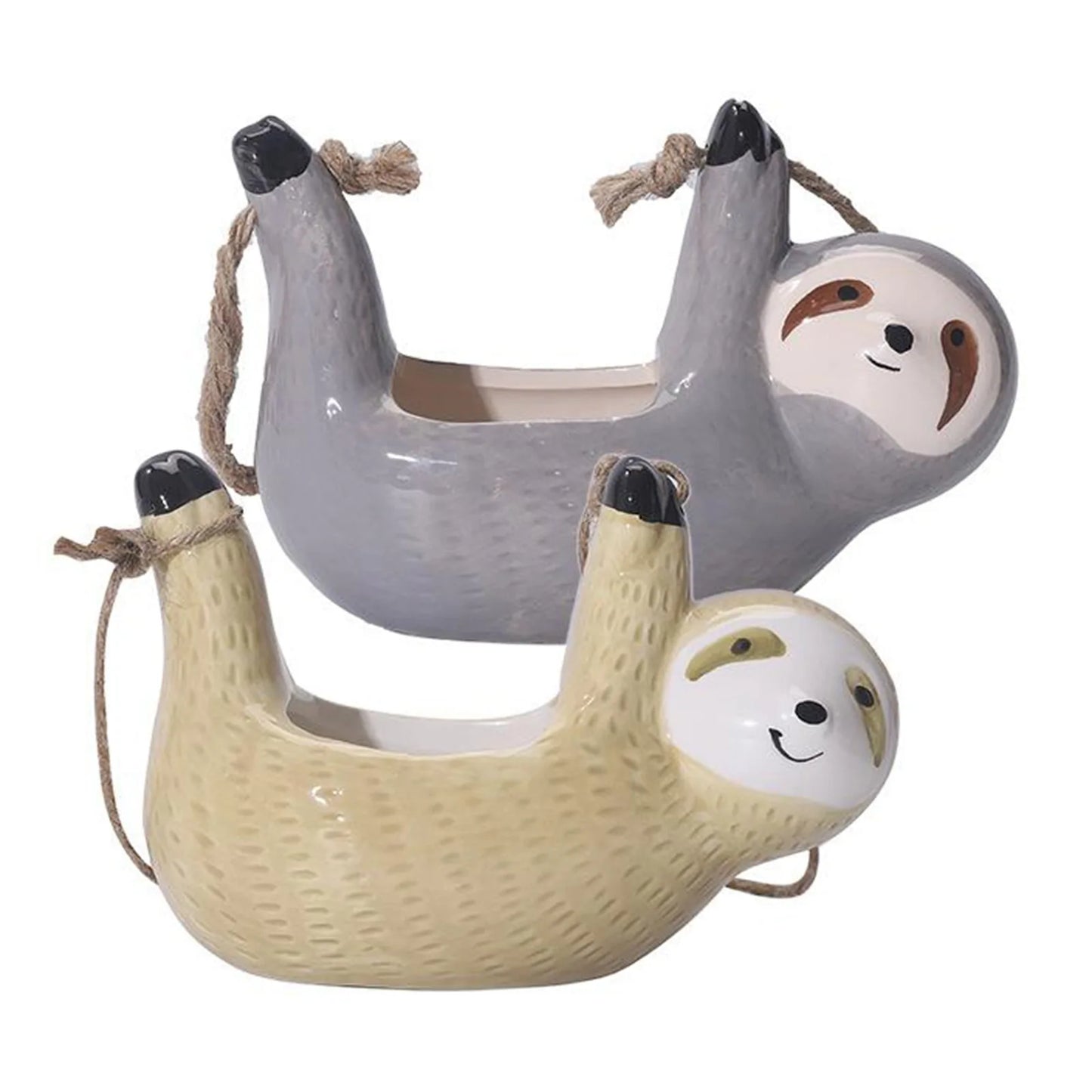 Cute Sloth Hanging Succulent Planter – Ceramic Air Plant Pot