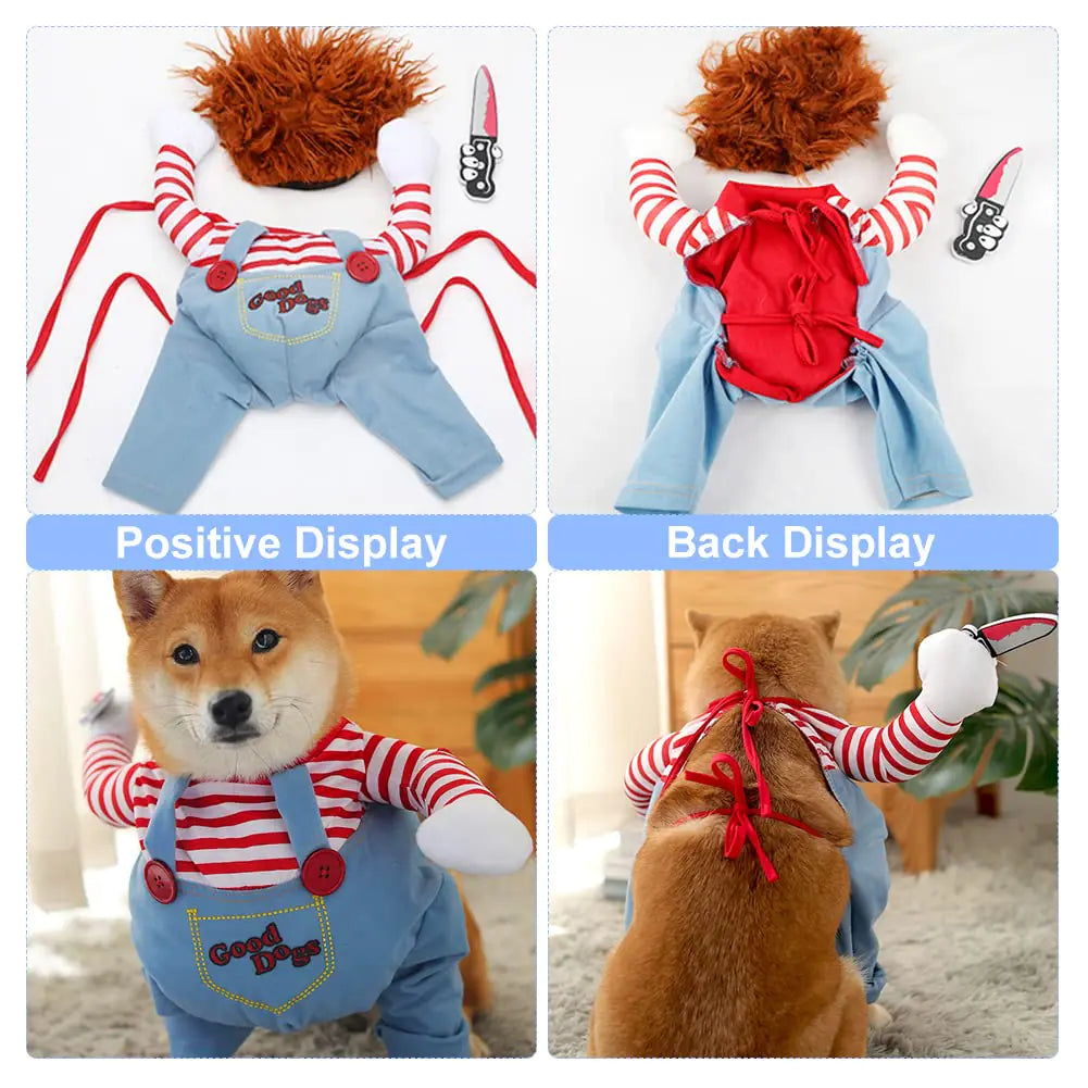 Halloween Pet Dog Costume - Chucky Doll Inspired