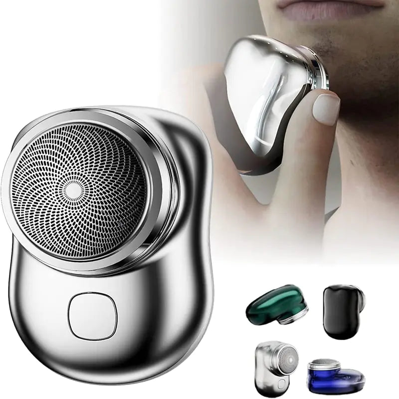 man using the Portable Men's Electric Shaver on his beard