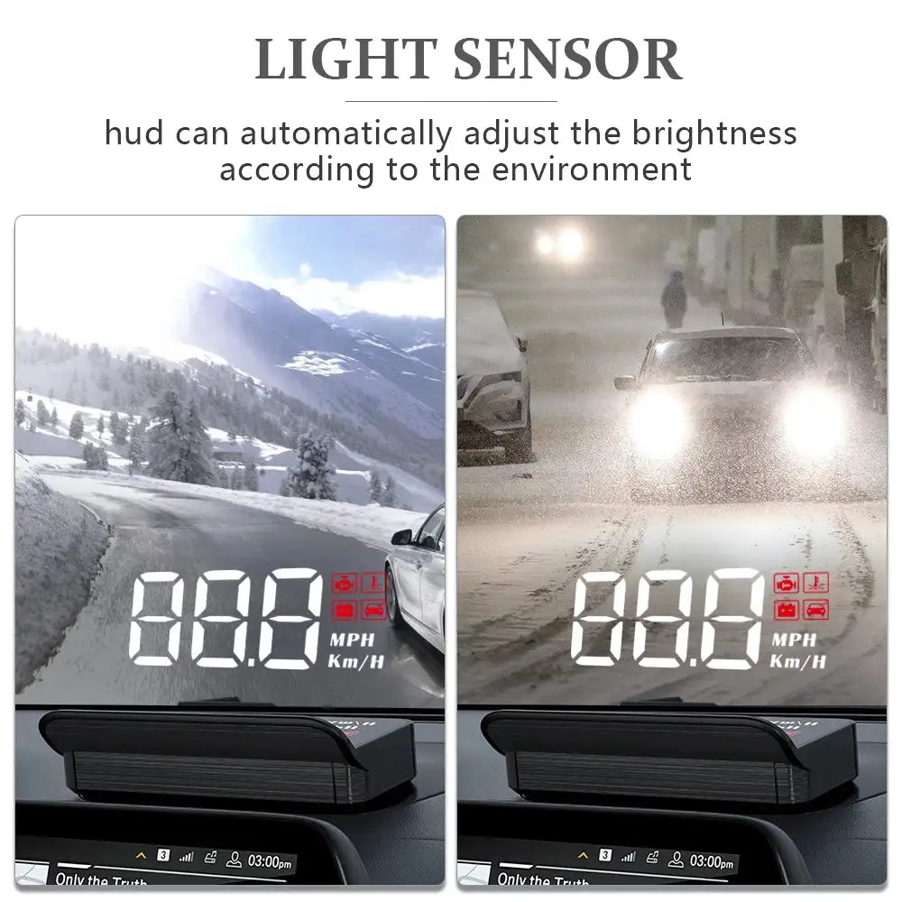 Velocímetro digital para coche con proyector de parabrisas