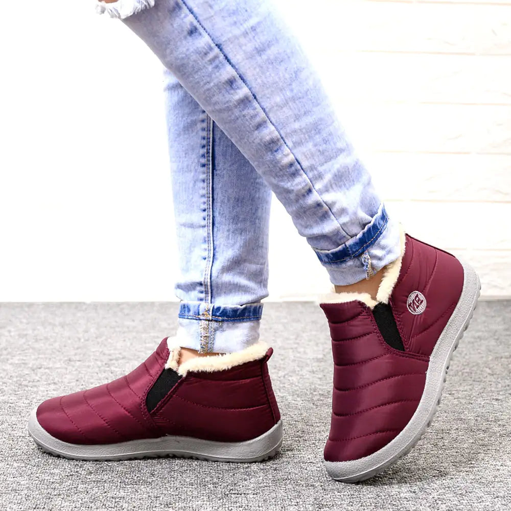 Snow Waterproof Boots - Premium Oxford Cloth Winter Footwear with Wool Lining