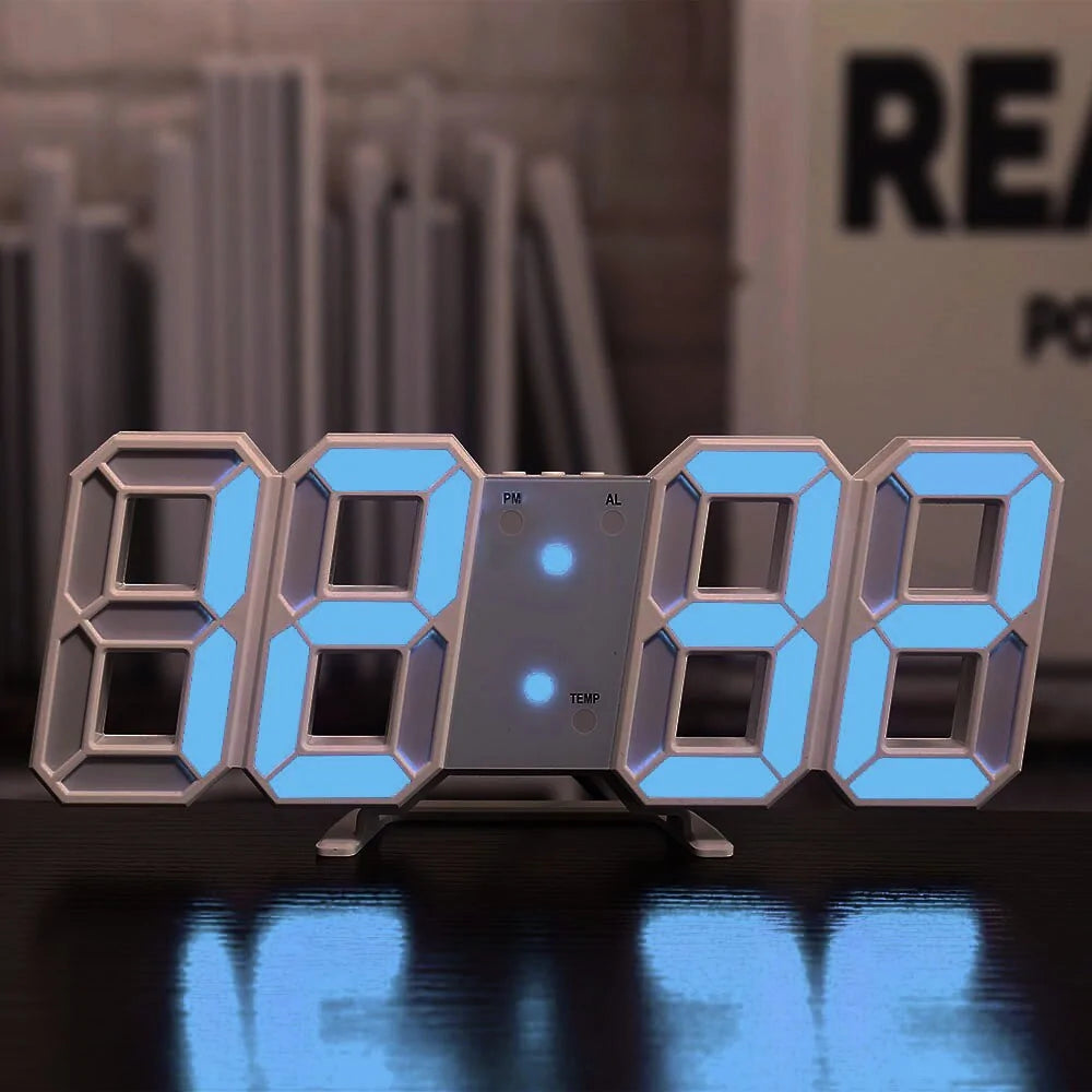 Reloj de pared digital LED 3D para decoración del hogar