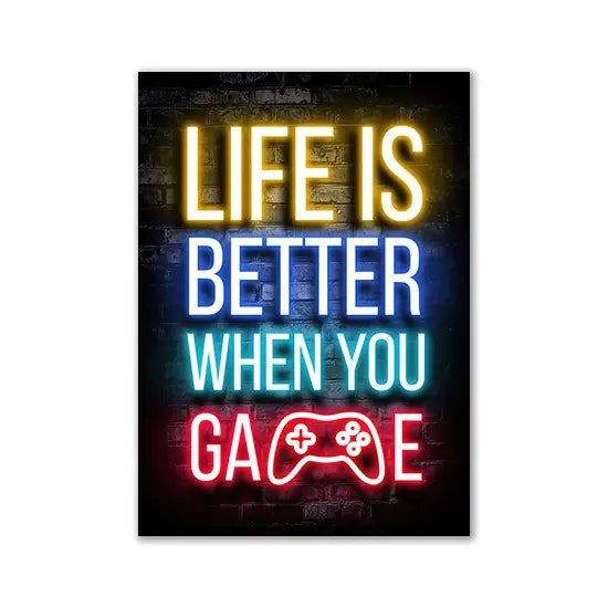 Game Room Decor Wall Posters – Level Up Your Space with Fun & Style