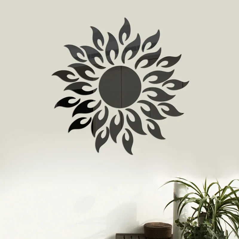Sun Shaped Mirror Wall Stickers - Transform Your Space with Style