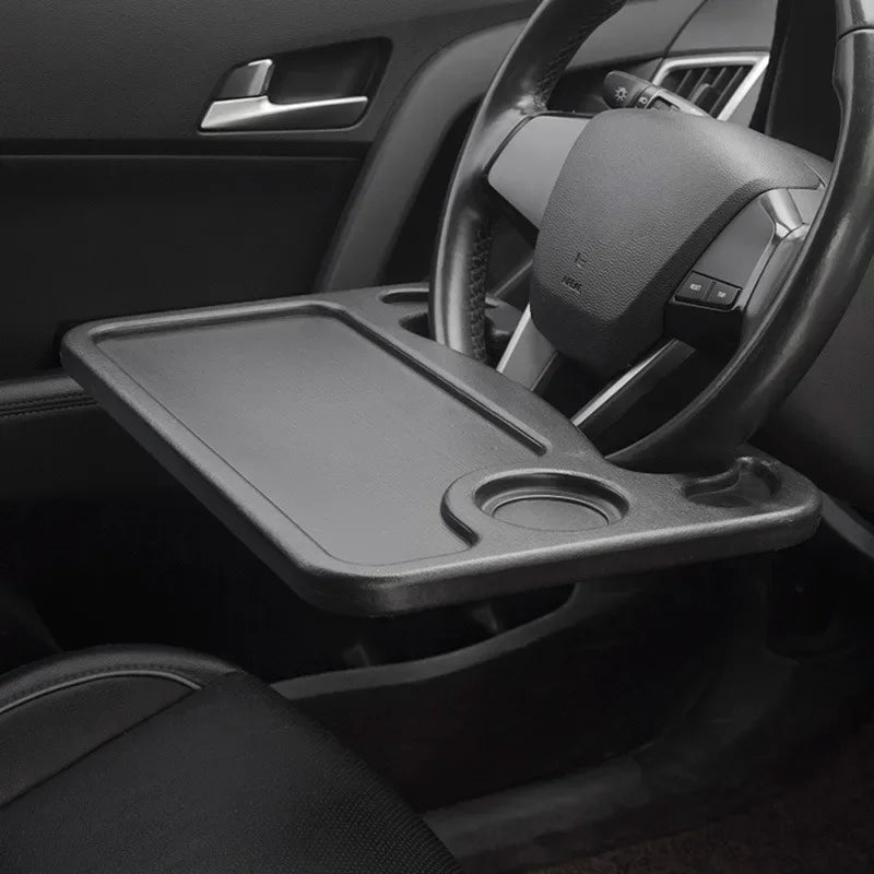 Car Steering Wheel Tray locked onto the steering wheel