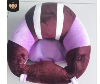 Plush Baby Support Seat, plum stripe print