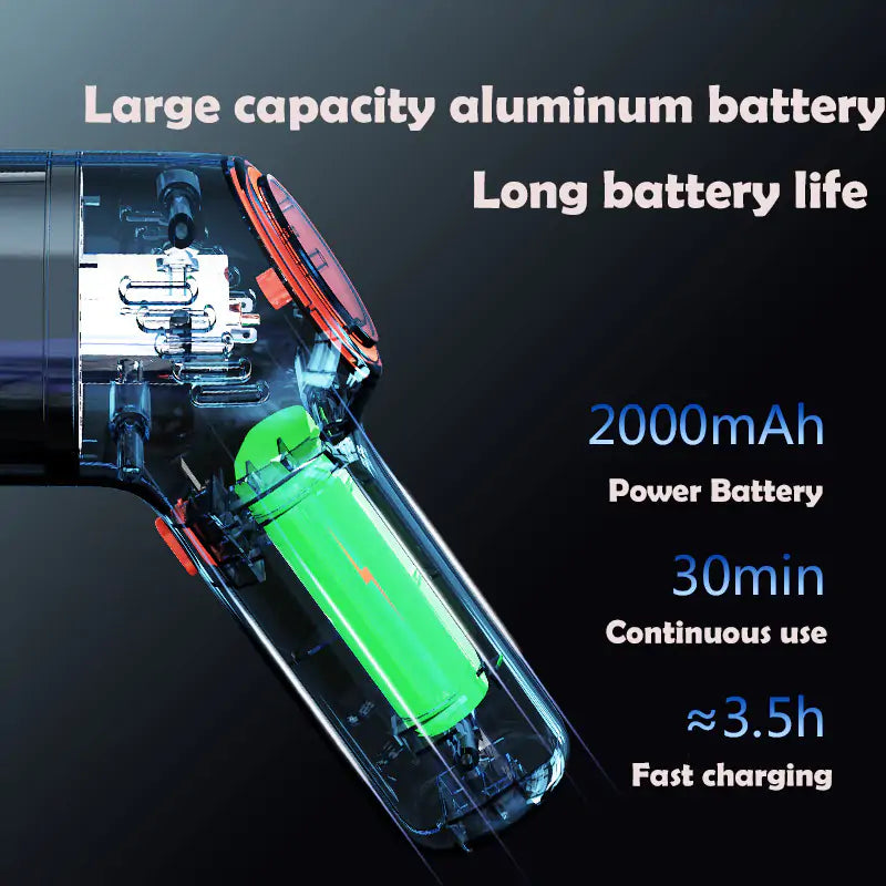 Cordless Handheld Vacuum Cleaner, battery details