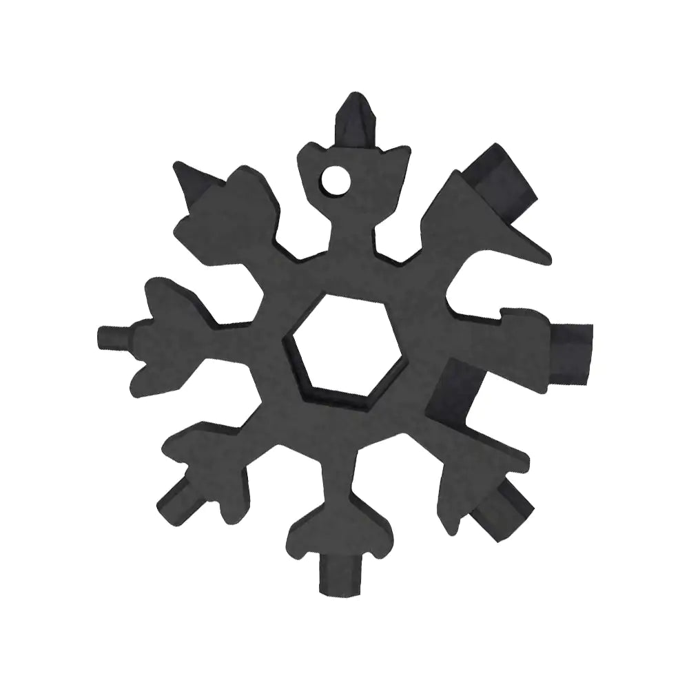 18-in-1 Portable Snowflake Multi-Tool – Stainless Steel, Keychain-Friendly