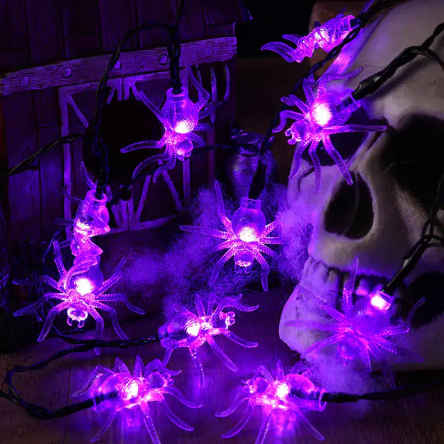 LED Halloween Light String – Spooky Skeletons, Pumpkins, Bats & More