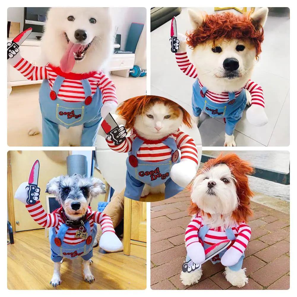 Halloween Pet Dog Costume - Chucky Doll Inspired