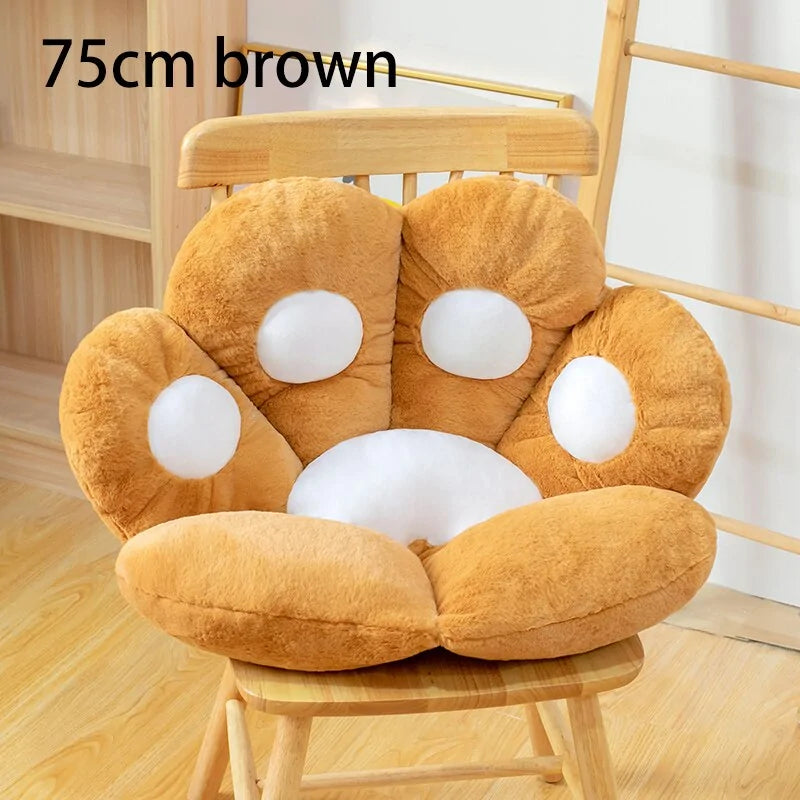 Cat Bear Paw Plush Seat Cushion – Super Soft Stuffed Floor Pillow for Cozy Comfort