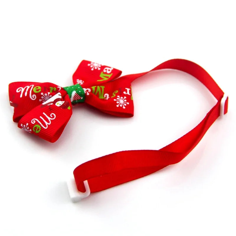 Holiday Pet Bow Collar - Festive and Stylish Accessory for Pets