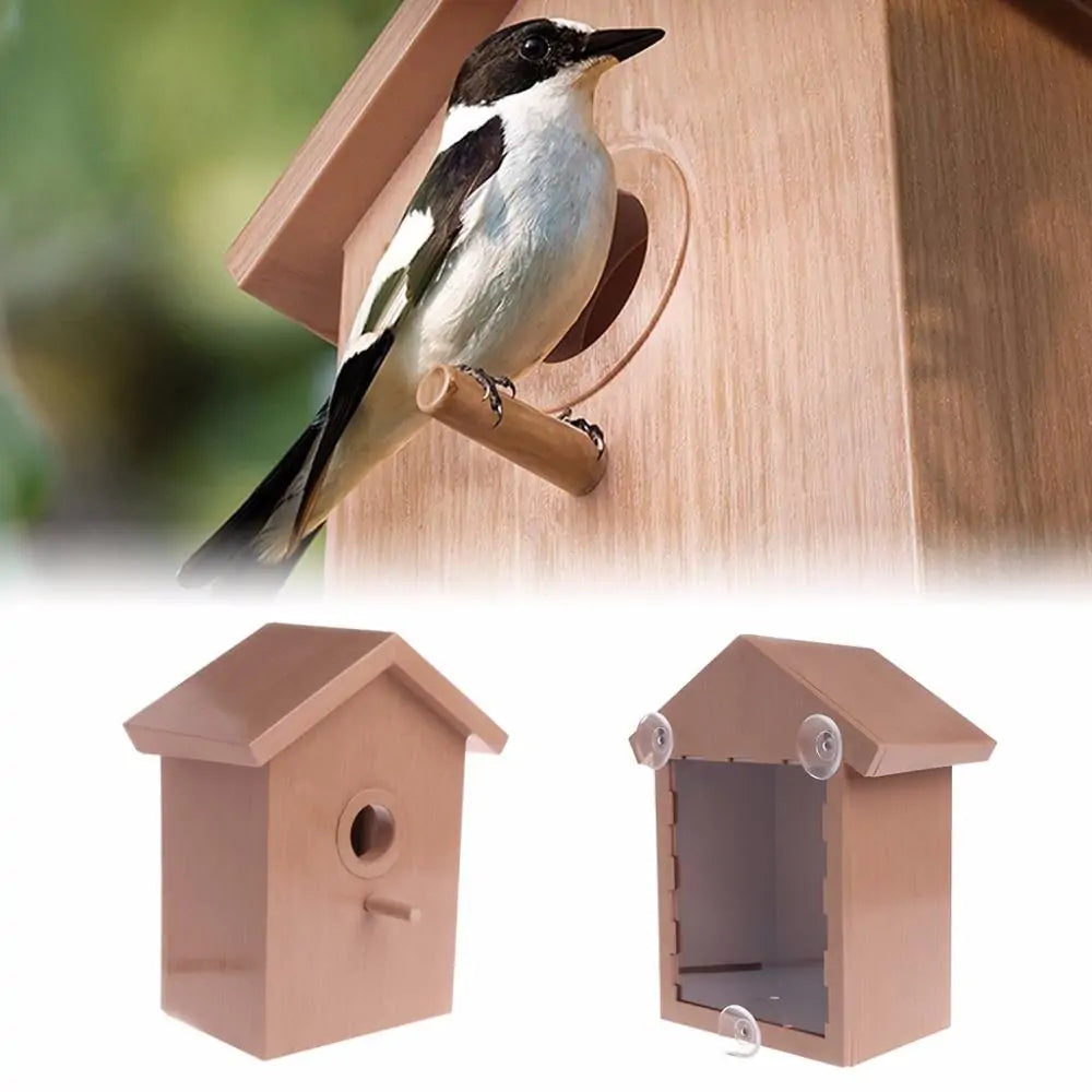 Pet Bird House Wooden Garden Tree House – Cozy Outdoor Retreat