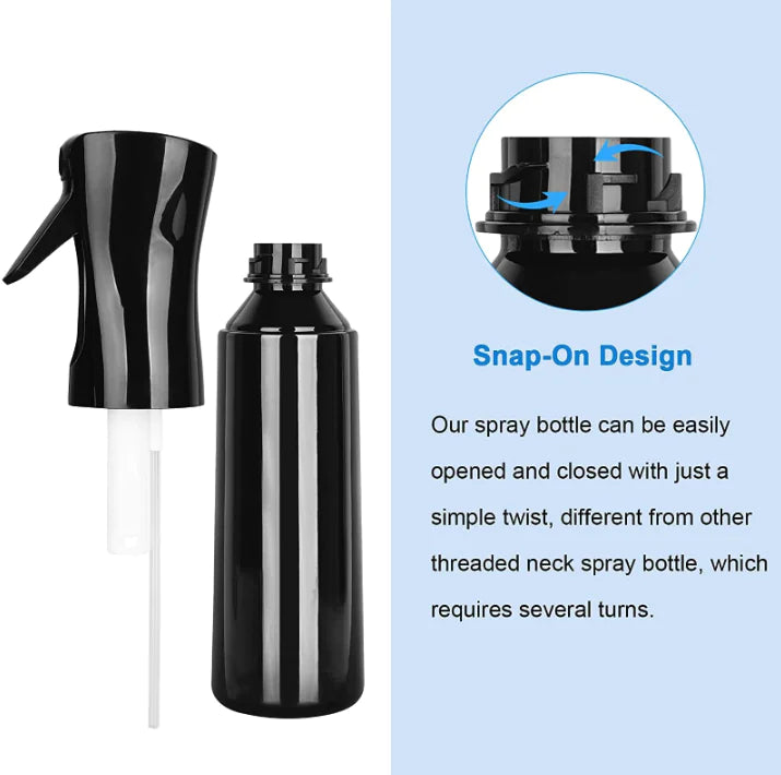 Continuous Mist Hair Spray Bottle Barber Water Sprayer Salon Plant Mister Tools for Styling and Misting