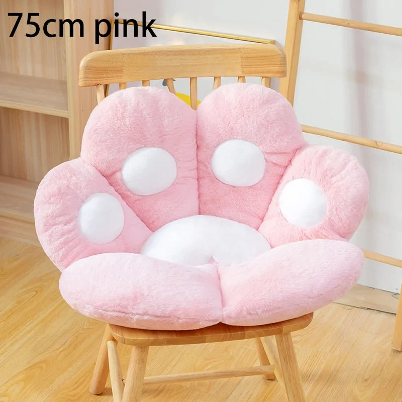 Cat Bear Paw Plush Seat Cushion – Super Soft Stuffed Floor Pillow for Cozy Comfort