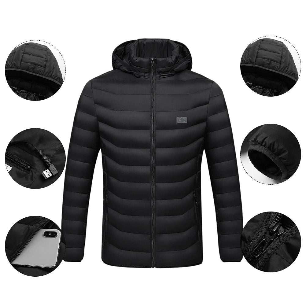 Heated Jacket with 19 Heat Zones & Adjustable Settings for Ultimate Comfort