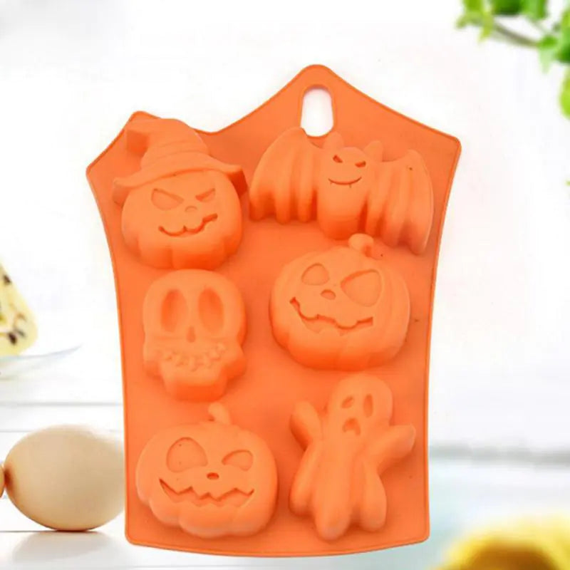 Halloween Pumpkin Ghost Bat Skeleton Cake Mold for Perfect Seasonal Treats