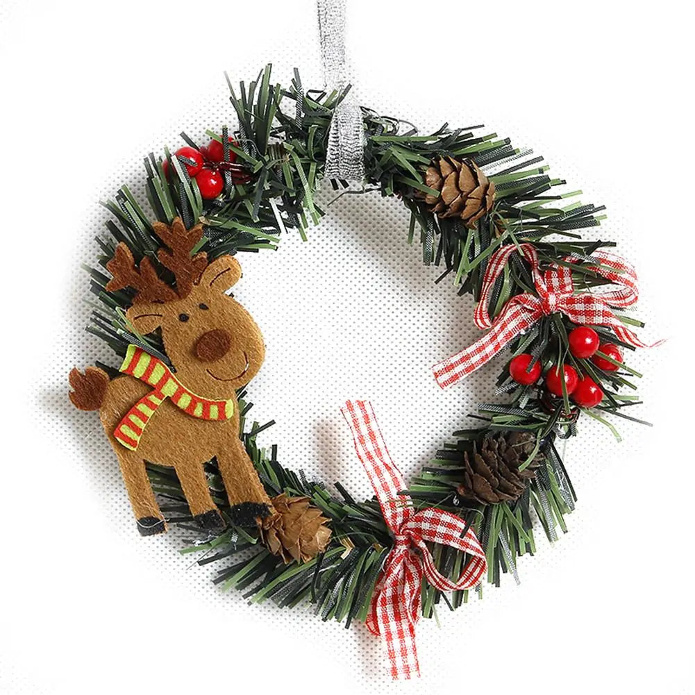 Rustic Wood Christmas Wreath with Pinecones & Berries for Holiday Decor
