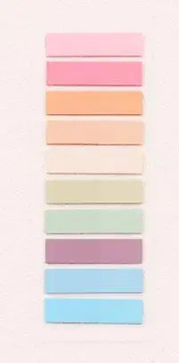 Chic Morandi Office Set with 200 Sheets – Fluorescent Index Tabs & Page Markers