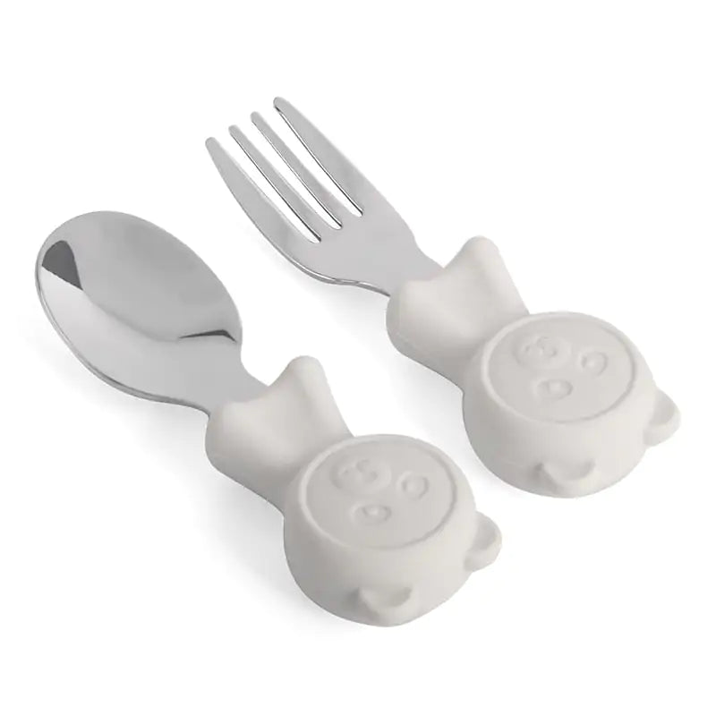 Kids Stainless Steel Utensils, white