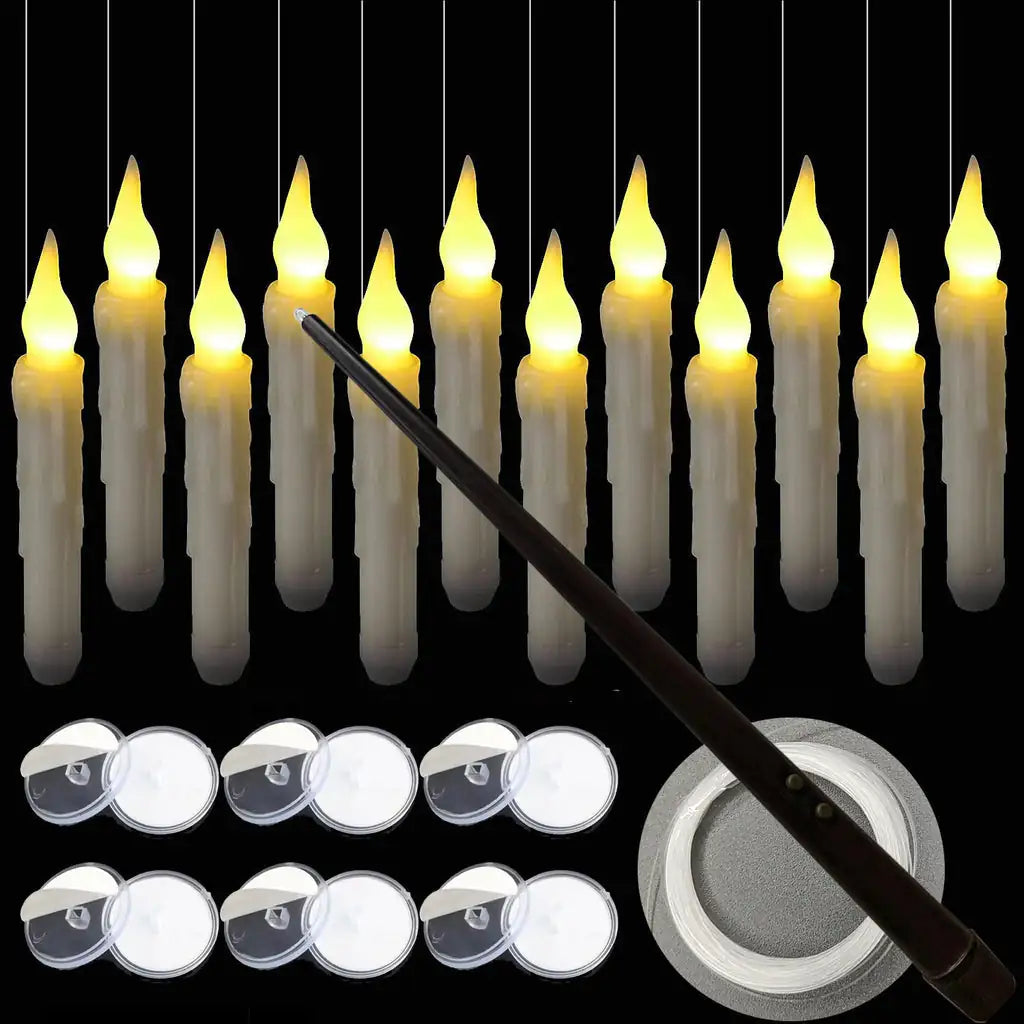 Halloween Floating Candles Set with LED for Spooky Ambiance and Decorations