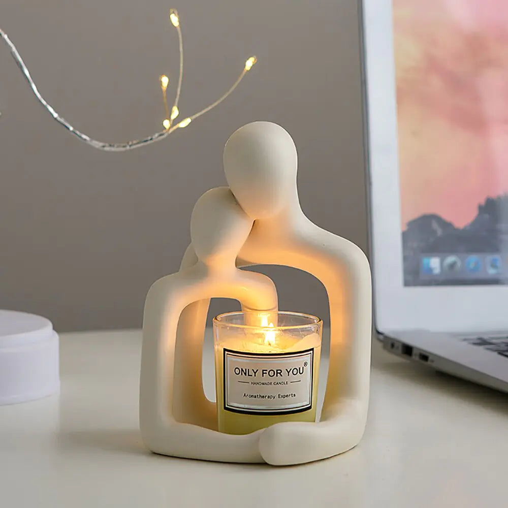 Minimalist Nordic Couple Statue Home Decor – Elegant Symbol of Love and Unity for Valentine's Day