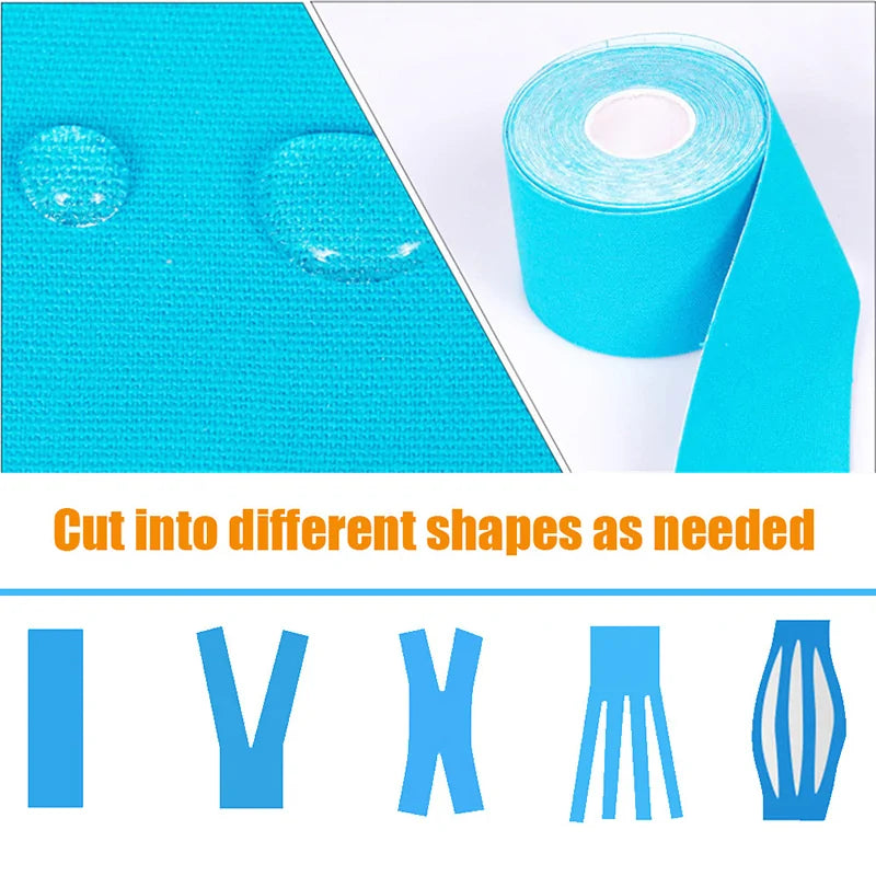Muscle Support Kinesiology Tape cut into different shapes