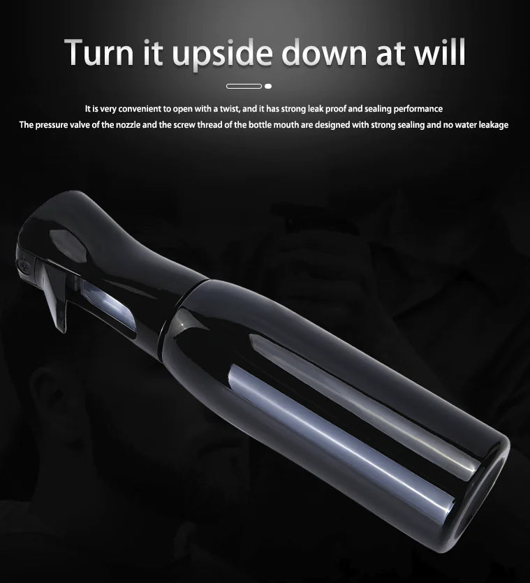 Continuous Mist Hair Spray Bottle Barber Water Sprayer Salon Plant Mister Tools for Styling and Misting