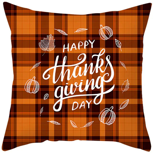 Maple Leaf Pumpkin Fall Pillowcase – Autumn-Themed Home Decor