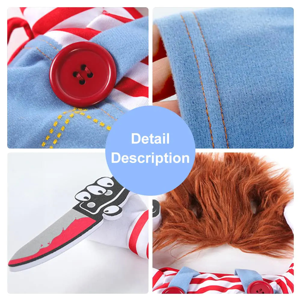 Halloween Pet Dog Costume - Chucky Doll Inspired