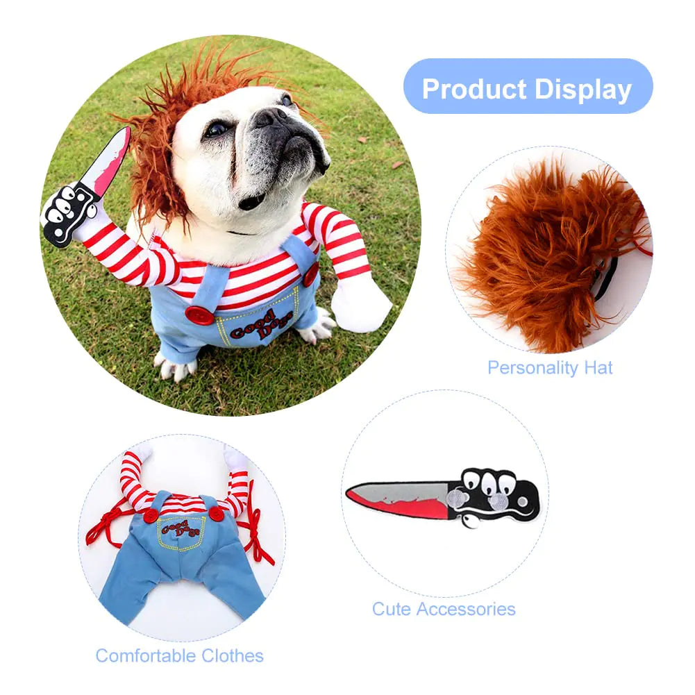 Halloween Pet Dog Costume - Chucky Doll Inspired