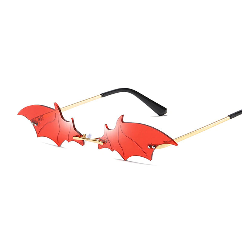 Halloween Bat Sunglasses, red lenses