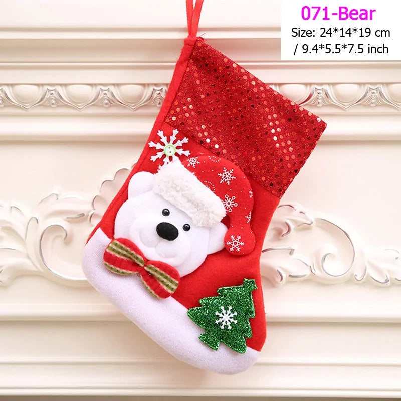 Santa Snowman Pendant Christmas Stockings Ornaments