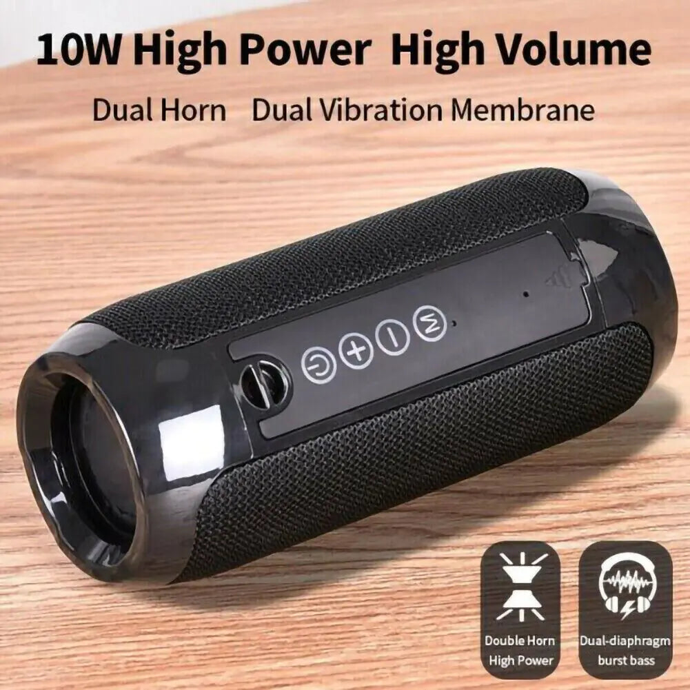Bluetooth Speaker Wireless Waterproof Outdoor Stereo Bass USB/TF/FM Radio – Loud Sound & Durable