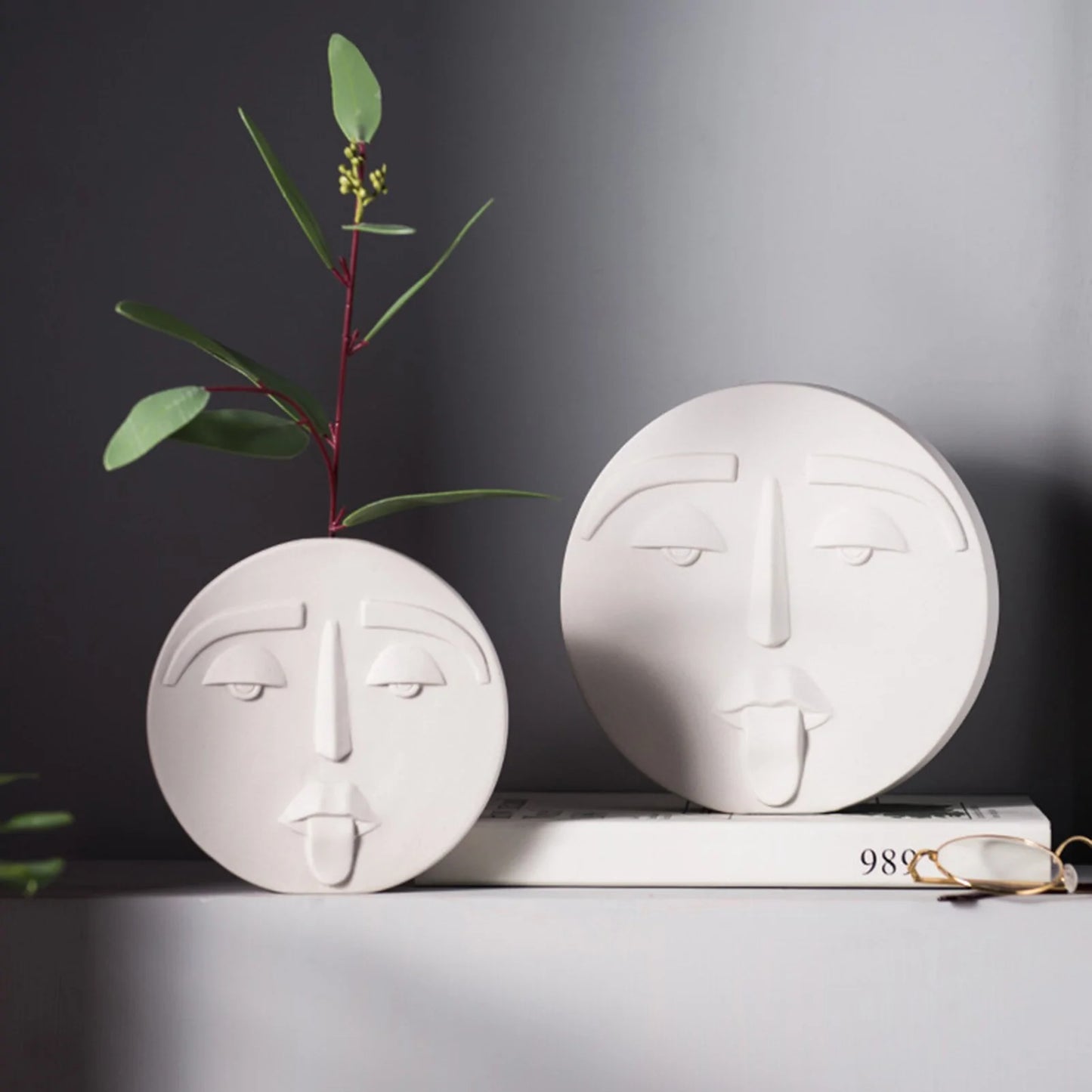 Human Face Expression Ceramic Plant Pots - Nordic Boho Minimalist Decor