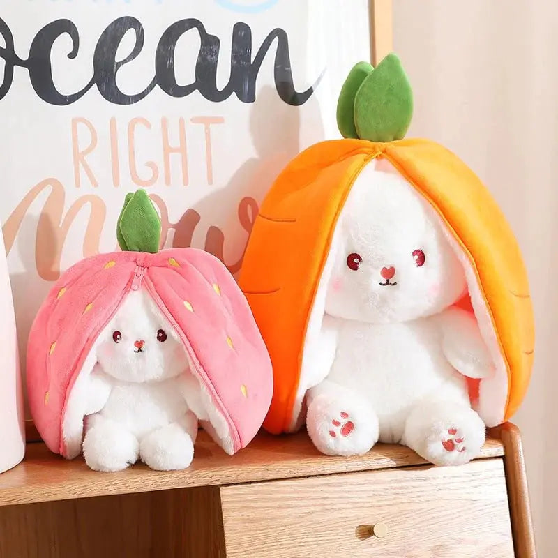 Kawaii Fruit Plush Toy – Cute Strawberry or Carrot Plush in 18cm, 25cm, 35cm