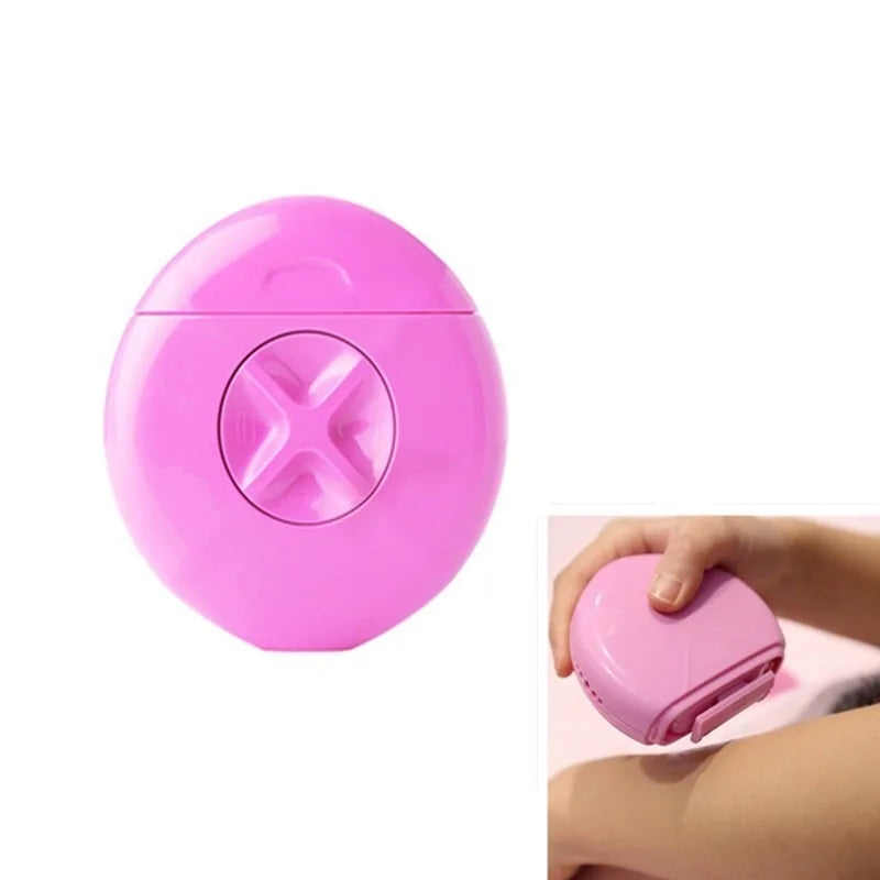 woman preparing to shave her arm using the Travel Electric Razor