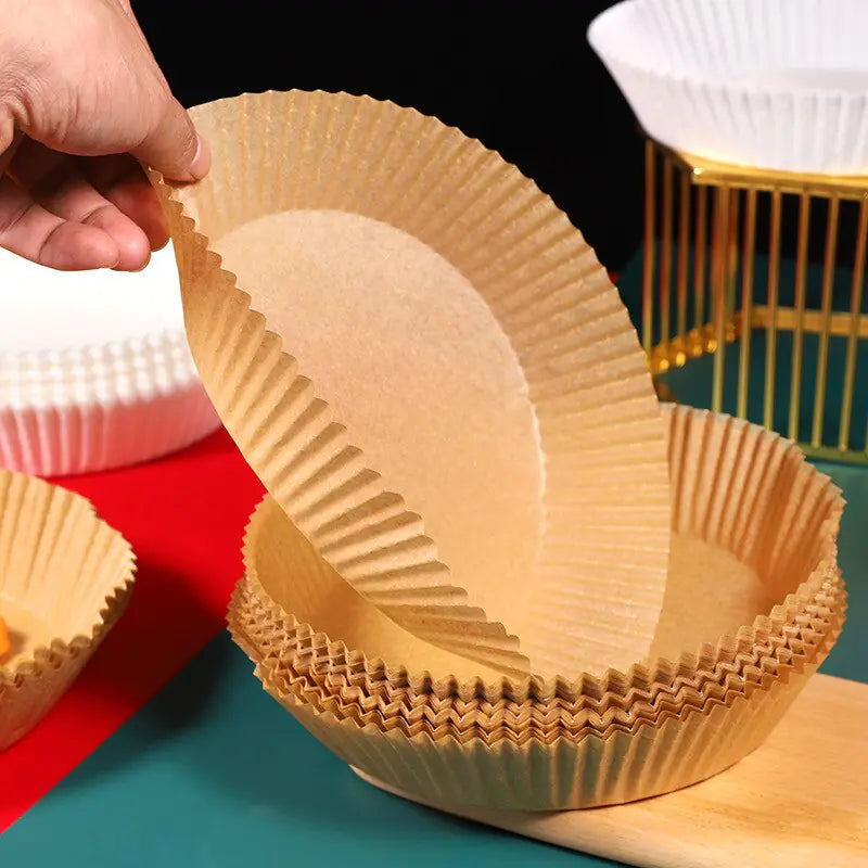 Air Fryer Paper Trays | Non-Stick, Oil-Proof Cooking Liners